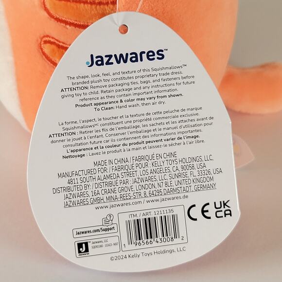 Squishmallows Gigi Cat Plush 5" Orange Flower Crown Kellytoy Jazwares Stuffie - Picture 9 of 14